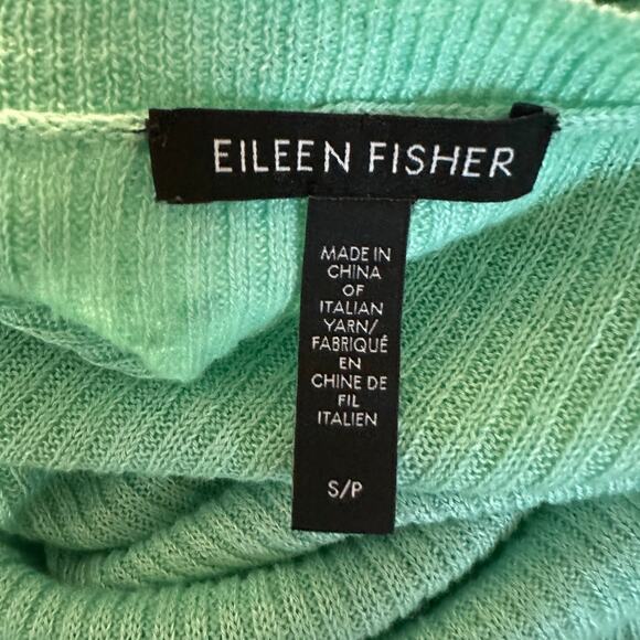 Womens Organic Linen Lightweight Sweater Eileen Fisher Size Sm Cropped - Picture 3 of 10
